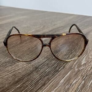 RARE VTG 70S/80S GIVENCHY TORTOISE SHELL AVIATOR GLASSES